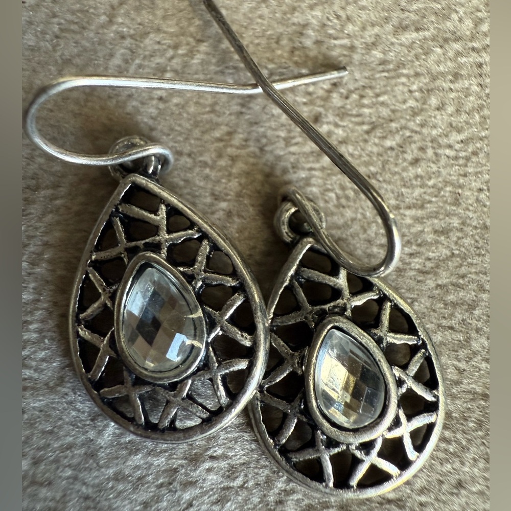 Elegant Silver Teardrop Earrings
